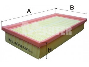 MFILTER K 483 oro filtras 
 Techninės priežiūros dalys -> Techninės priežiūros intervalai
7 701 039 528
