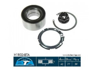 BTA H1R024BTA rato guolio komplektas 
 Ašies montavimas/vairavimo mechanizmas/ratai -> Rato stebulė/montavimas -> Rato guolis
77 01 207 676
