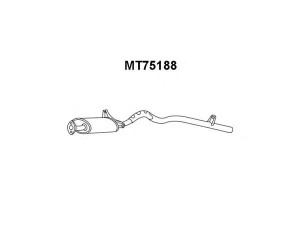 VENEPORTE MT75188 galinis duslintuvas 
 Išmetimo sistema -> Duslintuvas
MB252530