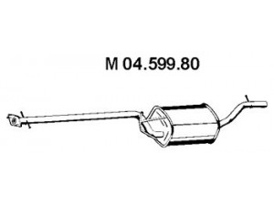 EBERSPÄCHER 04.599.80 vidurinis duslintuvas 
 Išmetimo sistema -> Duslintuvas
1 118 203, 1 133 076, 1 133 105