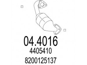 MTS 04.4016 katalizatoriaus keitiklis 
 Išmetimo sistema -> Katalizatoriaus keitiklis
4405410, 8200125137