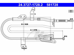 ATE 24.3727-1728.2 trosas, stovėjimo stabdys 
 Stabdžių sistema -> Valdymo svirtys/trosai
36530-AV600, 36530-AV601, 36530-BA00B