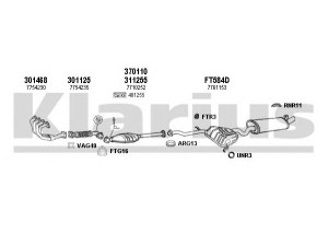 KLARIUS 330413U išmetimo sistema 
 Išmetimo sistema -> Išmetimo sistema, visa