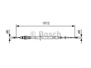 BOSCH 1 987 477 600 trosas, stovėjimo stabdys 
 Stabdžių sistema -> Valdymo svirtys/trosai
4745 V1