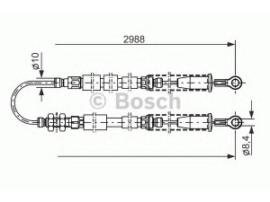 BOSCH 1 987 477 381 trosas, stovėjimo stabdys 
 Stabdžių sistema -> Valdymo svirtys/trosai
7684513