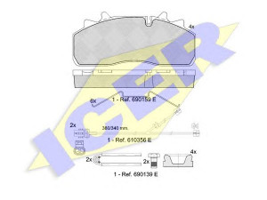 ICER 151623-124 stabdžių trinkelių rinkinys, diskinis stabdys 
 Techninės priežiūros dalys -> Papildomas remontas
162 8064