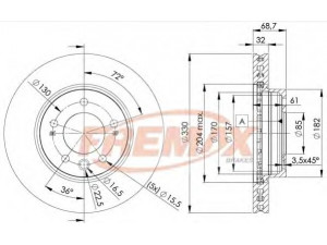 FREMAX BD-3327 stabdžių diskas 
 Stabdžių sistema -> Diskinis stabdys -> Stabdžių diskas
955 351 402 40, 955 351 402 41