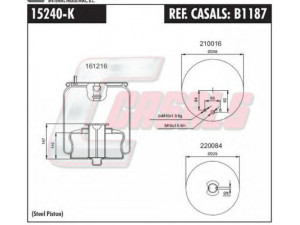CASALS B1187 dėklas, pneumatinė pakaba
20573311, 3195240