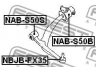 FEBEST NBJB-FX35 remonto komplektas, atrama/vairo trauklė 
 Ašies montavimas/vairavimo mechanizmas/ratai -> Sujungimai -> Atramos/vairo trauklė
54500-CG200, 54501-CG200