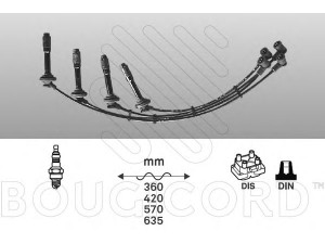 BOUGICORD 6102 uždegimo laido komplektas 
 Kibirkšties / kaitinamasis uždegimas -> Uždegimo laidai/jungtys
32700-P07-000, 32700-P1J-E01, 32700-P7A-G01