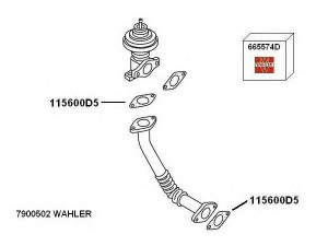 WAHLER 7900502 išmetamųjų dujų recirkuliacija 
 Variklis -> Išmetimo emisijos valdymas -> Prekių paieška pagal schemą