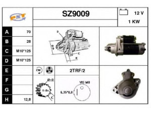 SNRA SZ9009 starteris 
 Elektros įranga -> Starterio sistema -> Starteris
M0T36071, M0T86581, M2T46781, 3110063J00