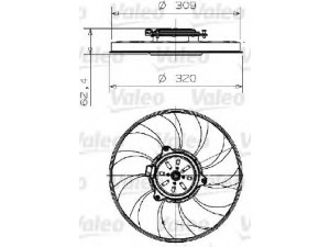 VALEO 696003 ventiliatorius, radiatoriaus 
 Aušinimo sistema -> Oro aušinimas
12801549