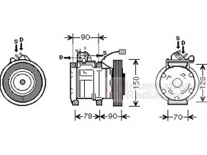 VAN WEZEL 2500K181 kompresorius, oro kondicionierius 
 Oro kondicionavimas -> Kompresorius/dalys
38810-P3G-003, 38810P3G003