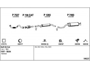 FENNO VW237 išmetimo sistema 
 Išmetimo sistema -> Išmetimo sistema, visa