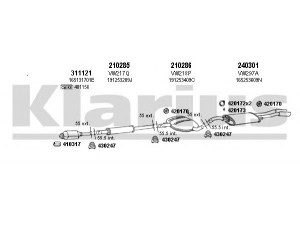 KLARIUS 930310E išmetimo sistema 
 Išmetimo sistema -> Išmetimo sistema, visa