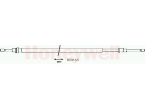 BENDIX 432167B trosas, stovėjimo stabdys 
 Stabdžių sistema -> Valdymo svirtys/trosai
7700773849