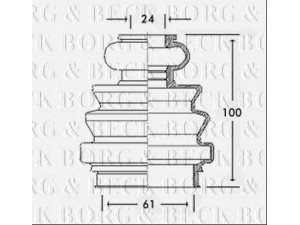 BORG & BECK BCB2411 gofruotoji membrana, kardaninis velenas 
 Ratų pavara -> Gofruotoji membrana