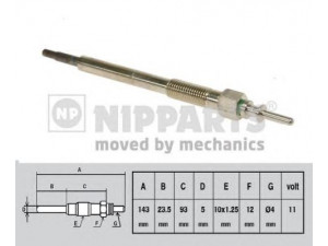 NIPPARTS J5714001 kaitinimo žvakė 
 Kibirkšties / kaitinamasis uždegimas -> Kaitinimo kaištis
12291-PLZ-D00, 8-97210-818-2