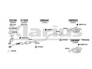 KLARIUS 391654U išmetimo sistema 
 Išmetimo sistema -> Išmetimo sistema, visa