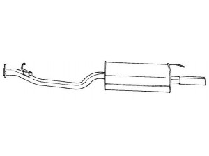 AKS DASIS SG23623 galinis duslintuvas 
 Išmetimo sistema -> Duslintuvas
18307SM4A39