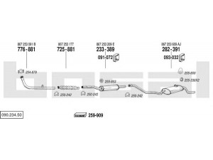 BOSAL 090.234.50 išmetimo sistema 
 Išmetimo sistema -> Išmetimo sistema, visa
