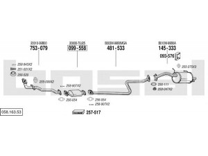 BOSAL 058.163.53 išmetimo sistema 
 Išmetimo sistema -> Išmetimo sistema, visa