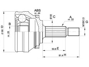 OPEN PARTS CVJ5363.10 jungčių komplektas, kardaninis velenas 
 Ratų pavara -> Sujungimai/komplektas
3433105, 34331058