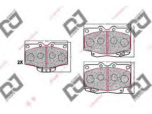 DJ PARTS BP1568 stabdžių trinkelių rinkinys, diskinis stabdys 
 Techninės priežiūros dalys -> Papildomas remontas
AY040-TY040, AY040TY040, 04465-60050