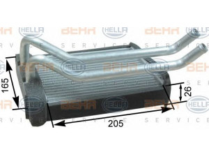 HELLA 8FH 351 315-221 šilumokaitis, salono šildymas 
 Šildymas / vėdinimas -> Šilumokaitis
97227-26000