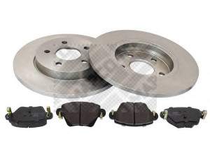 MAPCO 47670 stabdžių rinkinys, diskiniai stabdžiai 
 Stabdžių sistema -> Diskinis stabdys -> Stabdžių remonto rinkinys