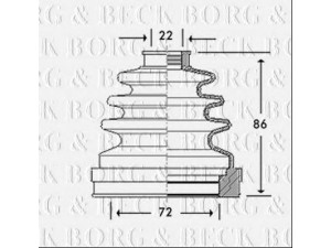 BORG & BECK BCB2782 gofruotoji membrana, kardaninis velenas 
 Ratų pavara -> Gofruotoji membrana