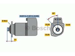 BOSCH 0 001 416 047 starteris 
 Elektros įranga -> Starterio sistema -> Starteris
1516709R, 003 151 57 01, A 003 151 57 01