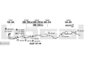 BOSAL 034.970.04 išmetimo sistema 
 Išmetimo sistema -> Išmetimo sistema, visa