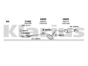 KLARIUS 720342E išmetimo sistema 
 Išmetimo sistema -> Išmetimo sistema, visa
