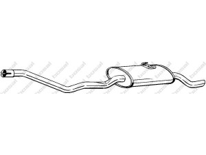 BOSAL 282-817 galinis duslintuvas 
 Išmetimo sistema -> Duslintuvas
871 253 609 G