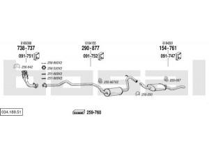 BOSAL 034.189.51 išmetimo sistema 
 Išmetimo sistema -> Išmetimo sistema, visa