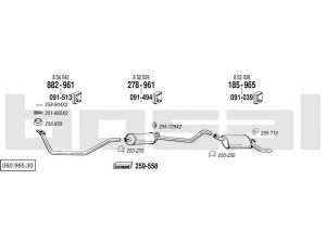 BOSAL 060.985.30 išmetimo sistema 
 Išmetimo sistema -> Išmetimo sistema, visa