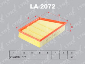 LYNXauto LA-2072 oro filtras
BJ329601AA, LR029078