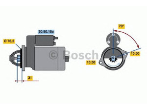 BOSCH 0 986 010 430 starteris 
 Elektros įranga -> Starterio sistema -> Starteris