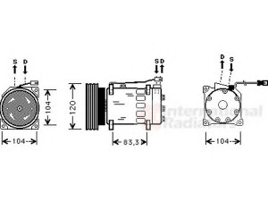 VAN WEZEL 0900K175 kompresorius, oro kondicionierius 
 Oro kondicionavimas -> Kompresorius/dalys
006453AX, 6453AX, 6453GP