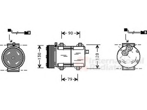 VAN WEZEL 1800K280 kompresorius, oro kondicionierius 
 Oro kondicionavimas -> Kompresorius/dalys
1035433, 96BW19D629DA