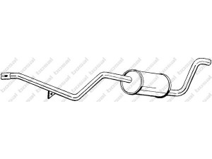 BOSAL 282-231 galinis duslintuvas 
 Išmetimo sistema -> Duslintuvas
5011673, 5019310, 6046920