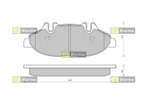 STARLINE BD S414P stabdžių trinkelių rinkinys, diskinis stabdys 
 Techninės priežiūros dalys -> Papildomas remontas
000 421 61 10, 0004216110, 001 421 09 10