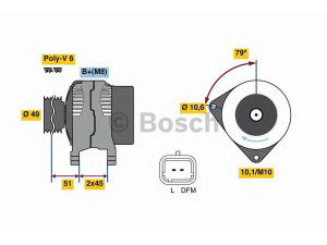 BOSCH 0 986 049 560 kintamosios srovės generatorius 
 Elektros įranga -> Kint. sr. generatorius/dalys -> Kintamosios srovės generatorius
5702 C9, 5705 6D, 5705 AQ, 5705 AW