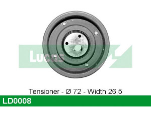 LUCAS ENGINE DRIVE LD0008 įtempiklio skriemulys, paskirstymo diržas
27109243, 51109243
