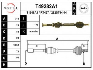 EAI T49282A1 kardaninis velenas 
 Ratų pavara -> Kardaninis velenas
8200257767