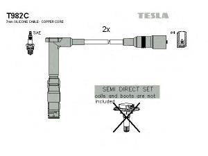 TESLA T982C uždegimo laido komplektas 
 Kibirkšties / kaitinamasis uždegimas -> Uždegimo laidai/jungtys