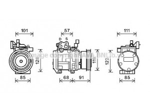 AVA QUALITY COOLING KAK155 kompresorius, oro kondicionierius 
 Oro kondicionavimas -> Kompresorius/dalys
977012F100, 977012F110