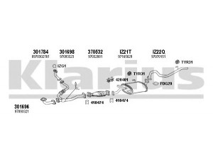 KLARIUS 391244U išmetimo sistema 
 Išmetimo sistema -> Išmetimo sistema, visa